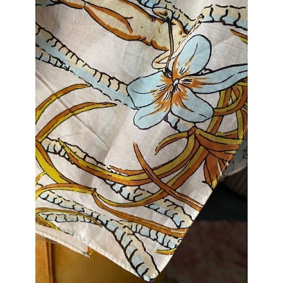 tory burch climbing palms square scarf cotton 36”x36” $228 #144936 - Picture 6 of 11